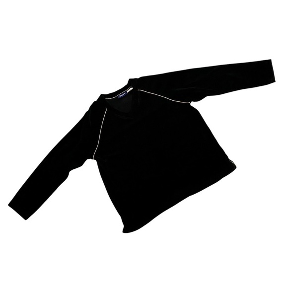 Vintage Catalina 2-pc Black Velour Track Suit Large V-neck Sweatshirt Pants Set - Picture 5 of 15